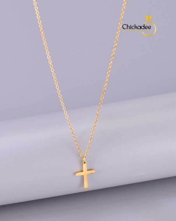 925 Sterling Silver Smooth Cross Pendant Necklace