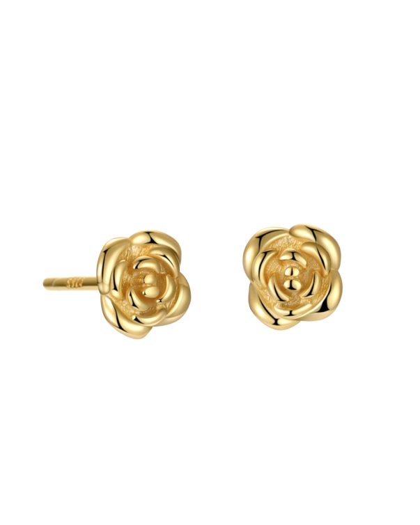 925 Sterling Silver Flower Minimalist Vintage Stud Earrings