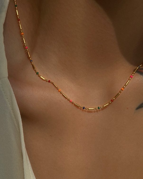 Colorful Rainbow Chain Necklace