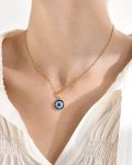 18k Gold plated Stainless Steel Evil Eye Necklace in Sri Lanka