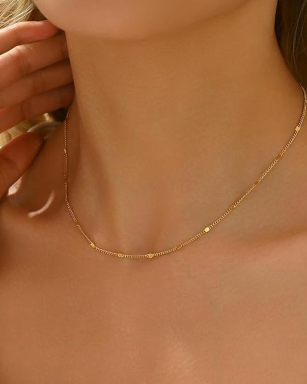 GOLD FILLED Chain Necklaces - Flat curb chain