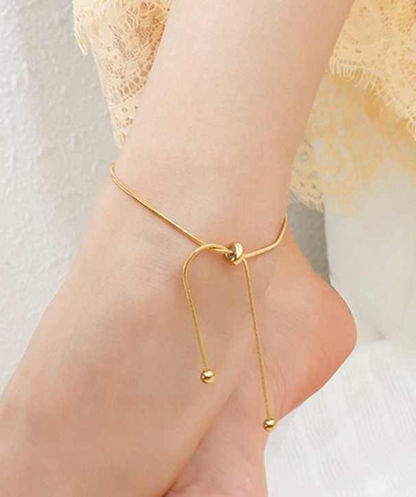 18k Gold Plated Stainless Steel Adjustable Chain Anklet
