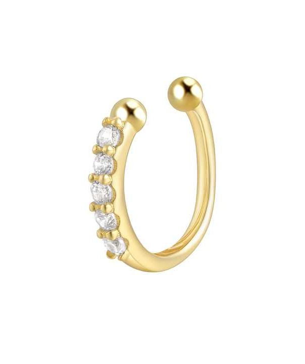 925 Sterling Silver Non Pierced Nose Ear Cuff Earrings