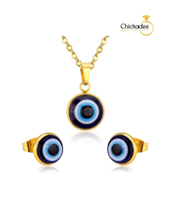 Evil Eye Necklace & Earing