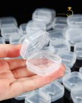 Small Plastic Jewelry Storage Box (1.3 x 1.3 x 0.7 Inches)
