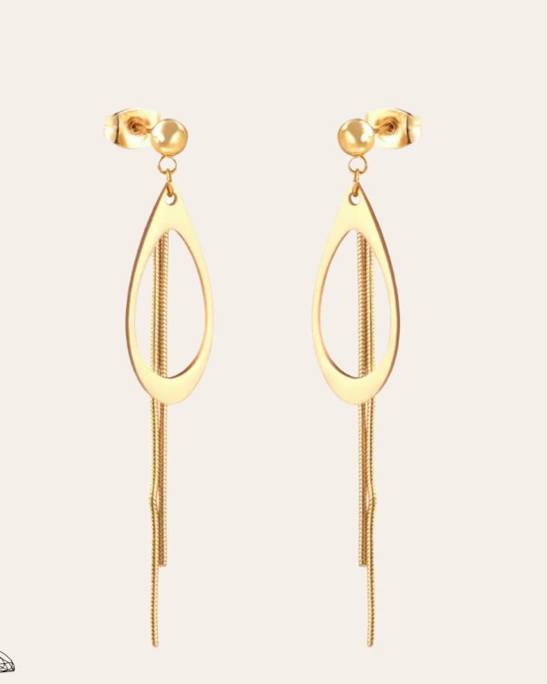 18k Gold Plated Stainless Steel Drop Earring Earring
