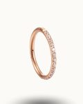 G23 Titanium Rose Gold plated Zircon Nose Ring