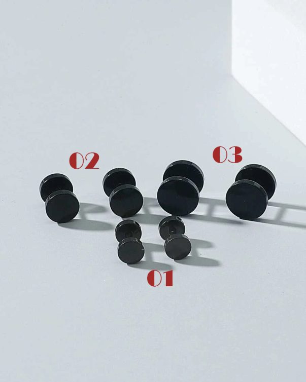 Men Round Stud Earrings