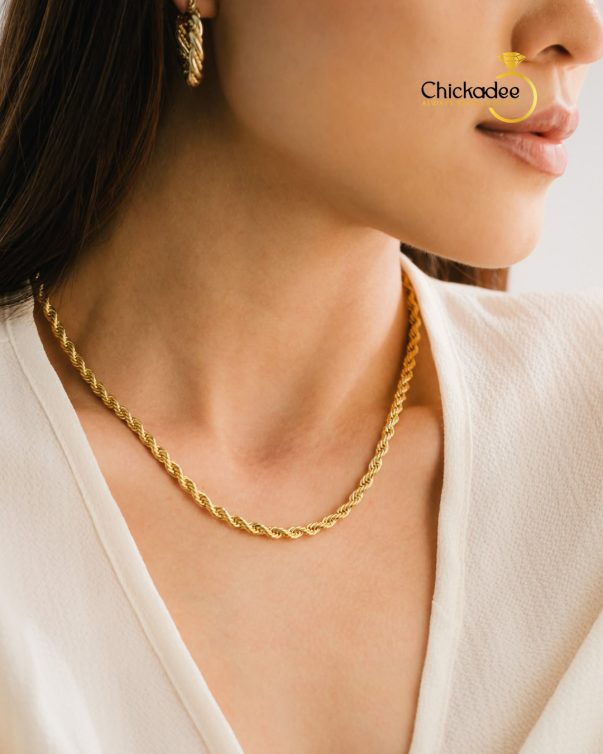 Elegant Daily Wear twist Chain Necklace 5mm