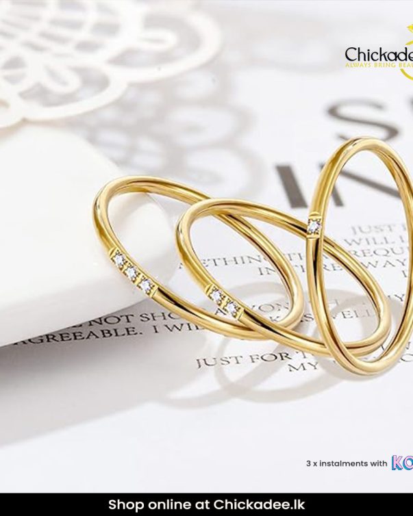 18K Gold Plated Stainless Steel Thin Rings