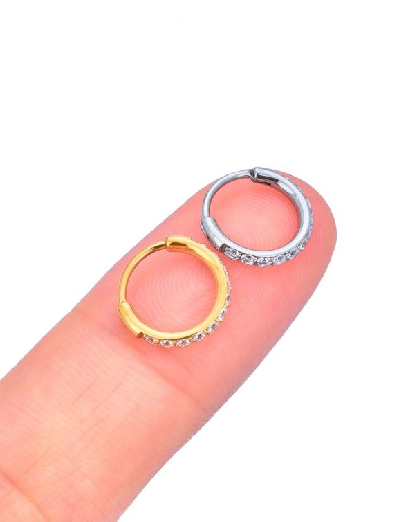 18K Gold Plated titanium Piercing Nose Ring