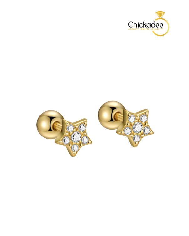 Minimalist 925 Sterling Silver  Pentagram Cz Korean