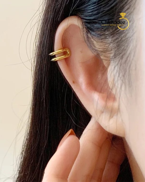 Semicircular Hole Cuffs Clip Earrings
