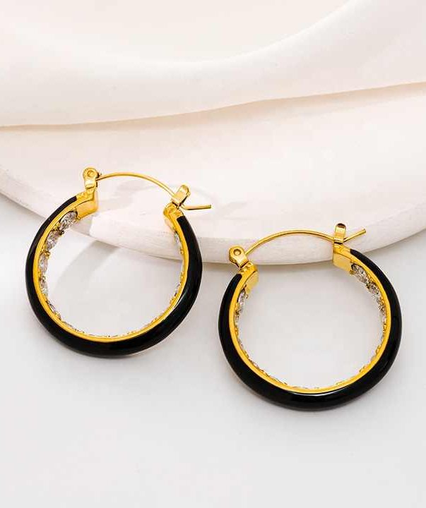18K Gold Plated Stainless Steel Christmas Gift Luxury Cubic Zirconia Earrings