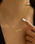18K Gold Plated Stainless Steel Wave Necklace