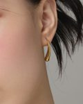 Gold plated stainless steel hook earrings 2.6cm