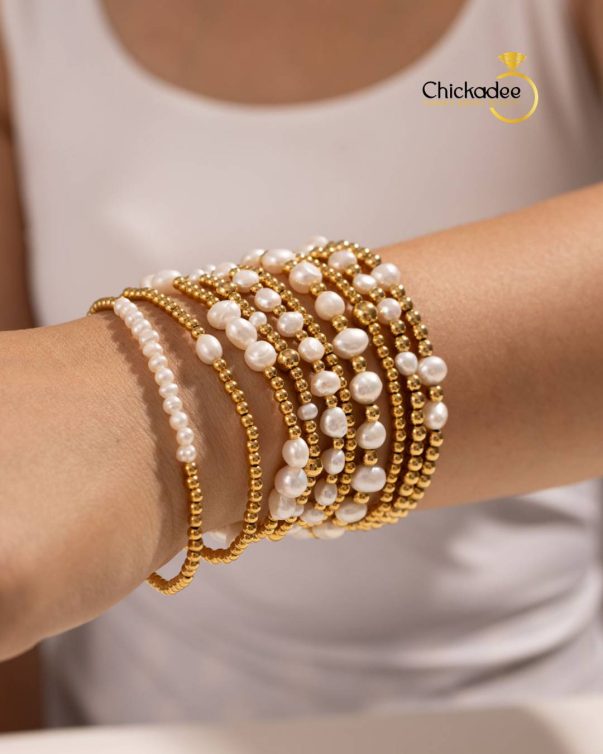 Freshwater Pearl Stretch Bracelet Set