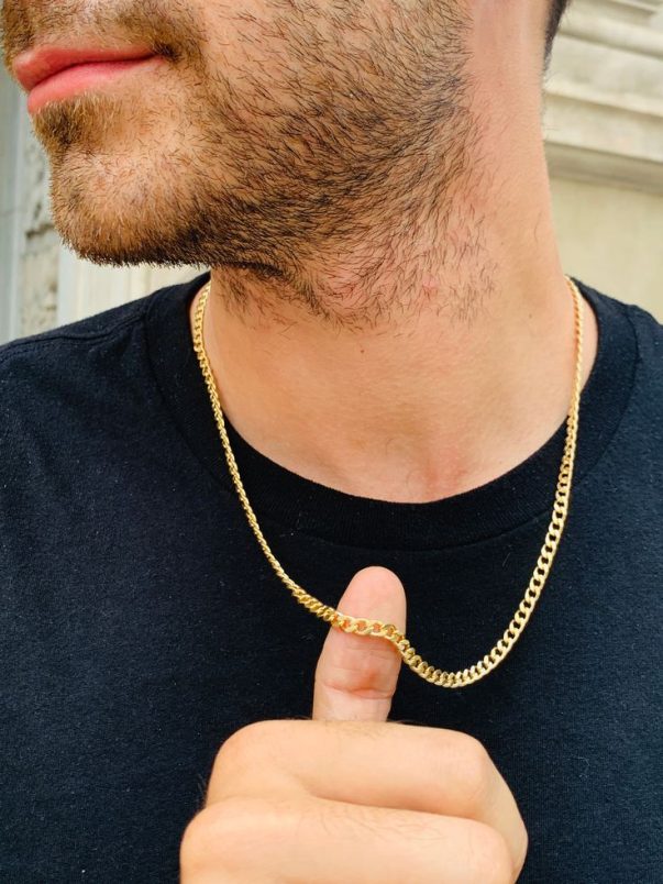 Gold Plated Stainless Steel Cuban Link Chain 5mm