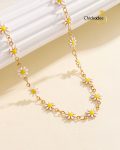 18k Gold Plated Stainless Steel Flower Necklaces Bracelets