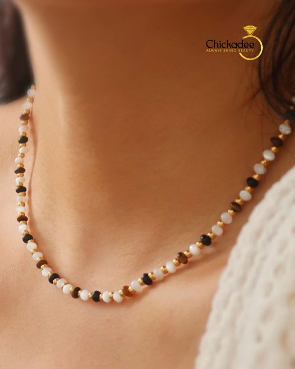 18k Gold Plated Stainless Steel Tiger Eye Gemstone Bracelets & Necklace