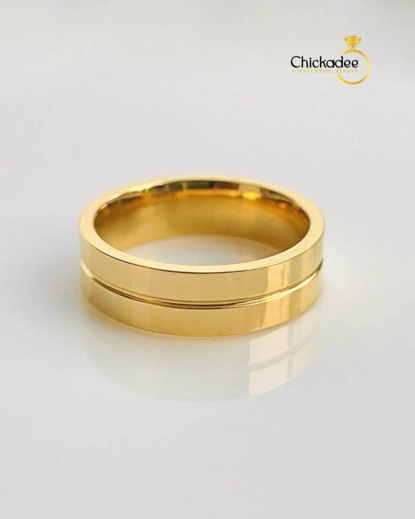 Couple Engagement Wedding Rings Gold