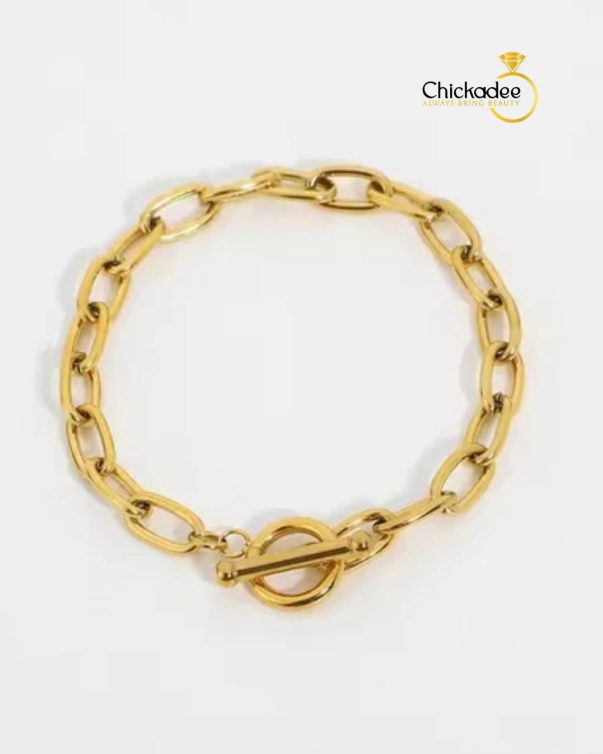 Chunky Chain Bracelet Toggle Clasp