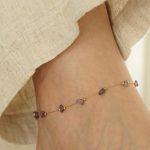 Purple Crystal Choker Anklets