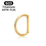 G23 Titanium Piercing Nose Ring without Stones