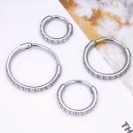 Silver Plated titanium Piercing Nose Ring