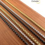 Rose Gold Plated Stainless Steel Box Chain Chain Necklace