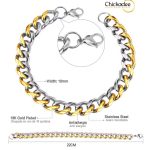 18K Gold Plated Stainless Steel Cuban Link Bracelet- 10mm