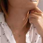 18K Gold Plated Stainless Steel Natural Stone Beads Choker Necklace & Bracelets