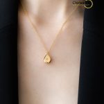 Minimal Water Drops Raindrop Pendant Necklace