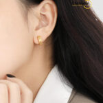 18K Gold Plated Stainless Steel Small Huggies Hoop Earrings