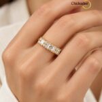 18K Gold Stainless Steel 3A CZ Zircon Iced Out Ring - Thick