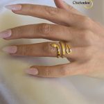 18k Gold Plated Stainless Steel Adjustable Rings Gold Snake Ring