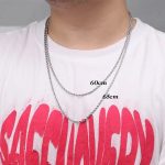 Plated Stainless Steel Twisted Chain Necklace For Unisex