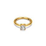 Stone High Quality Titanium Hoop Nose Ring