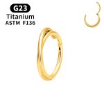 Titanium Plated Twisted Conch Hoop