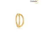 925 Sterling Silver Daily Double-Layer Love Personality Puncture Ear Cochlear Nail Simple Open Hoop