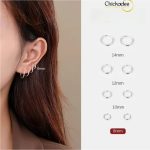 925 Sterling Silver Simple Huggies Small silver Earrings