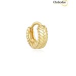 925 Sterling Silver Small Huggie Earrings 18K Gold Plated Cubic Zircon Hoops Earrings