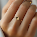 18k Gold Plated Filled Small Four Leaf Clover Ring size 8