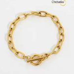 Chunky Chain Bracelet Toggle Clasp