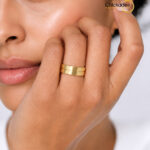 Couple Engagement Wedding Rings Gold