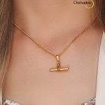 Cuban Chain Stick Pendant Necklace
