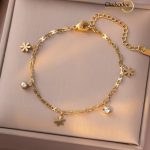Daisy Flower Series Kevlar Electroplated Natural Stone Bracelet