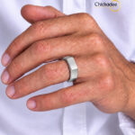 European and American Stainless Steel Boyfriend Combination Ring silver