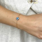 18k Pvd Gold Stainless Steel Evil Eye Bracelet