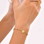 Five Leaf Flower Zircon Charm Bracelet
